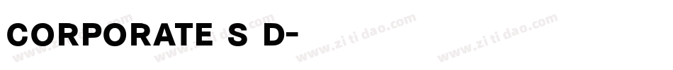 corporate s d字体转换